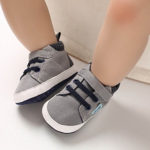 Sapatos De Bebê Unissex Com Cordões De Patchwork