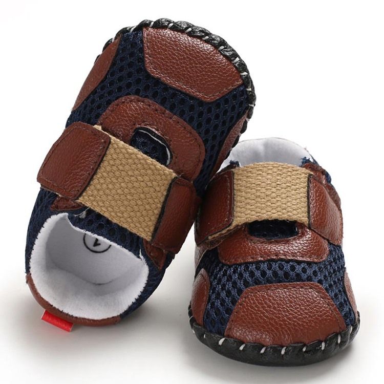 Sapatos De Bebê Unissex Com Retalhos De Malha