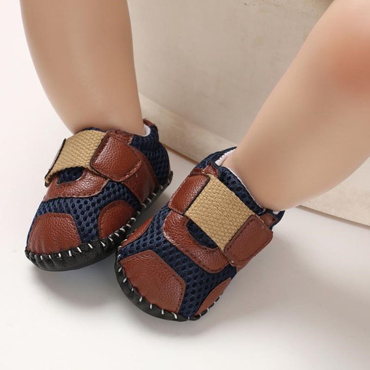 Sapatos De Bebê Unissex Com Retalhos De Malha