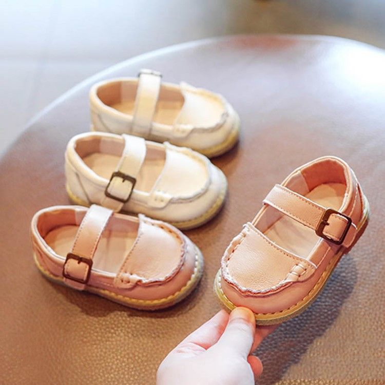 Sapatos De Criança Com Ferrolho Liso