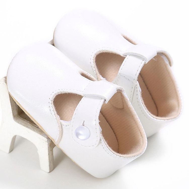 Sapatos De Criança Com Fivela Lisa