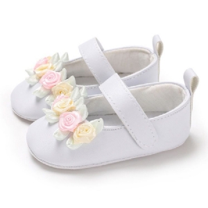 Sapatos Femininos De Velcro Florais