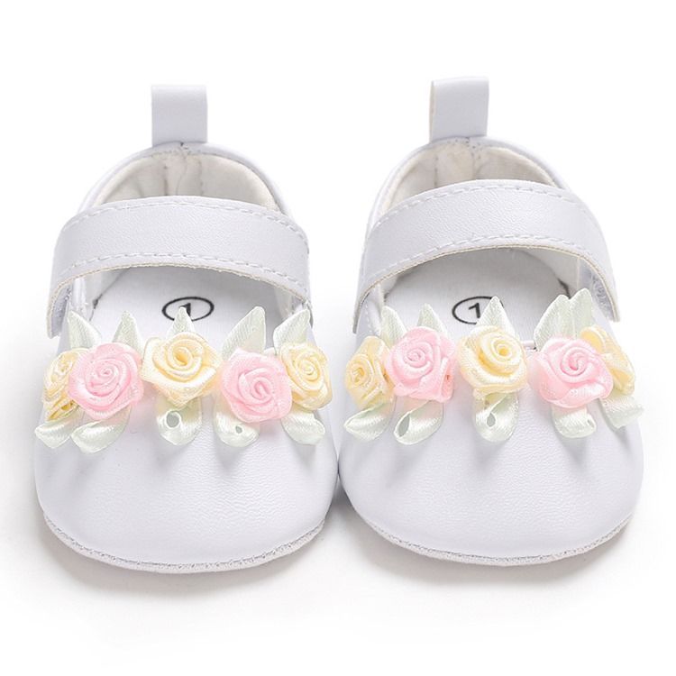 Sapatos Femininos De Velcro Florais
