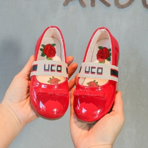 Sapatos Florais De Bebé Com Dedo Redondo Redondo Quatro Estações