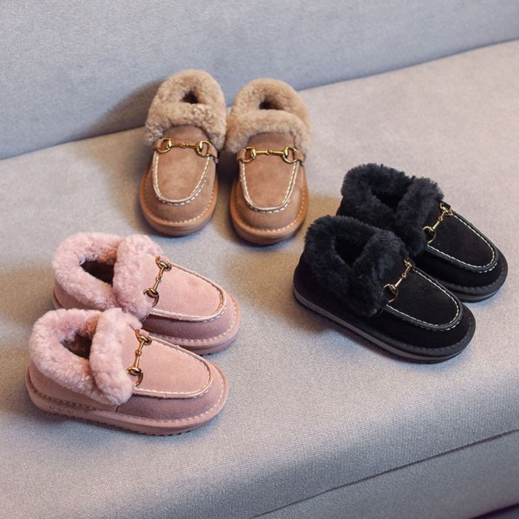Sapatos De Inverno Bebê Com Dedo Redondo