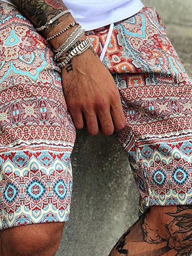 Calça Casual Masculina Estampada De Verão