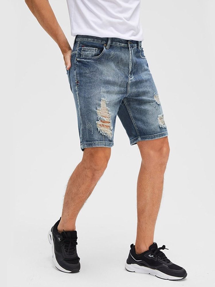 Calça Jeans Casual Masculina Reta De Bolso