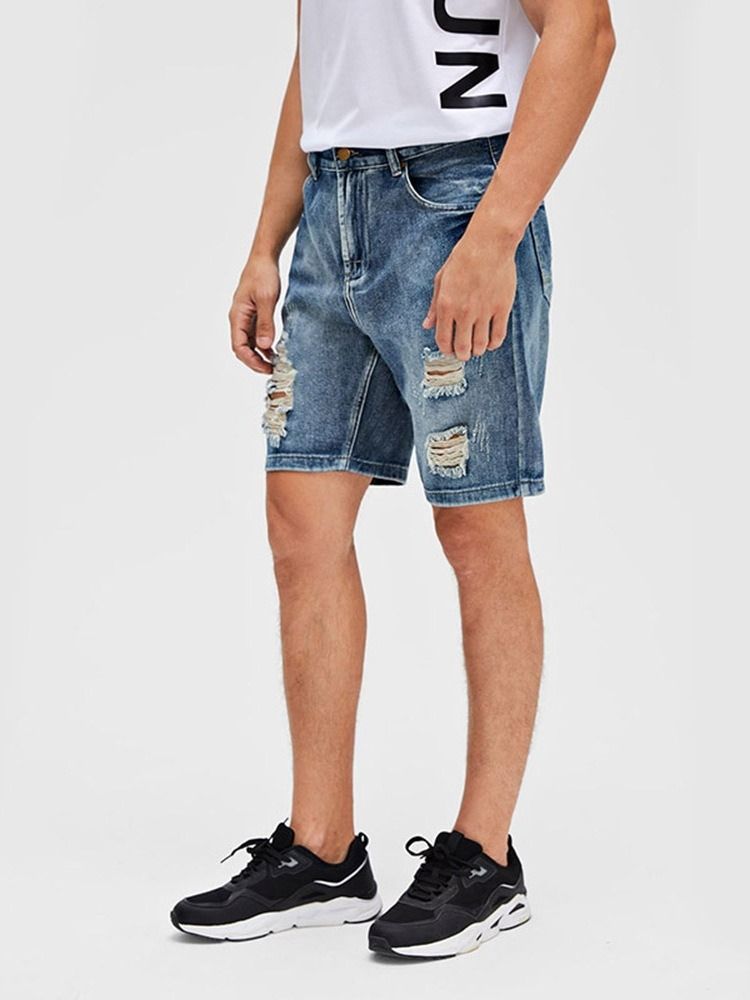 Calça Jeans Casual Masculina Reta De Bolso