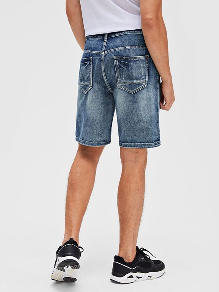 Calça Jeans Casual Masculina Reta De Bolso