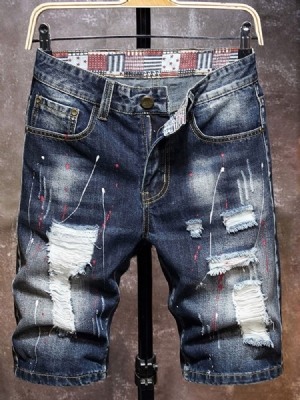 Calça Jeans Masculina Coreano Com Bolso Reto E Cintura Média