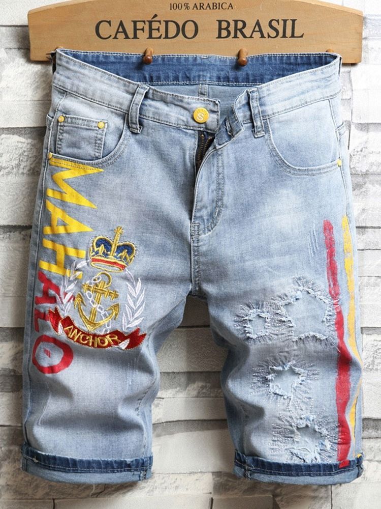 Calça Jeans Masculina Europeia Reta De Cintura Média