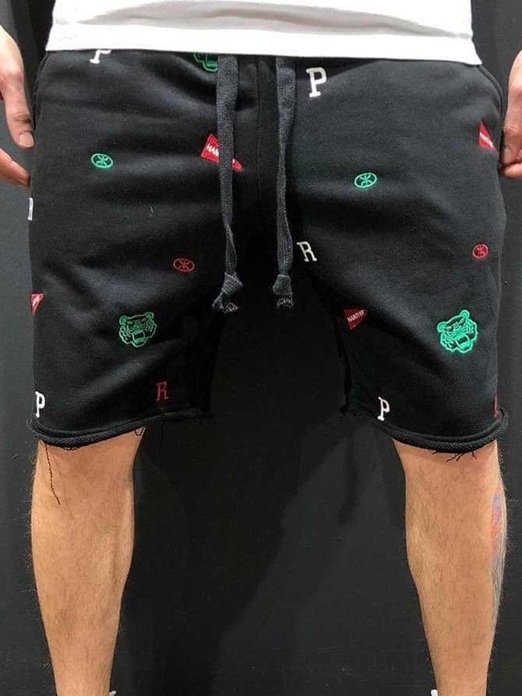 Calça Letter Tassel Fall Casual Masculino