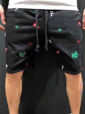 Calça Letter Tassel Fall Casual Masculino