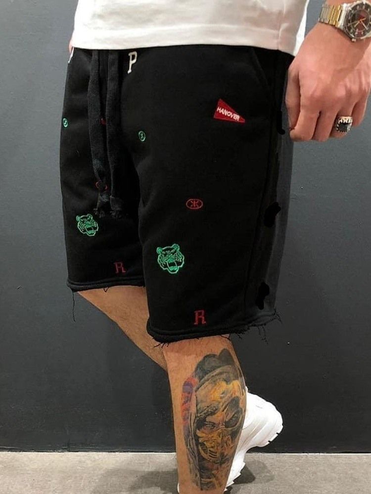 Calça Letter Tassel Fall Casual Masculino