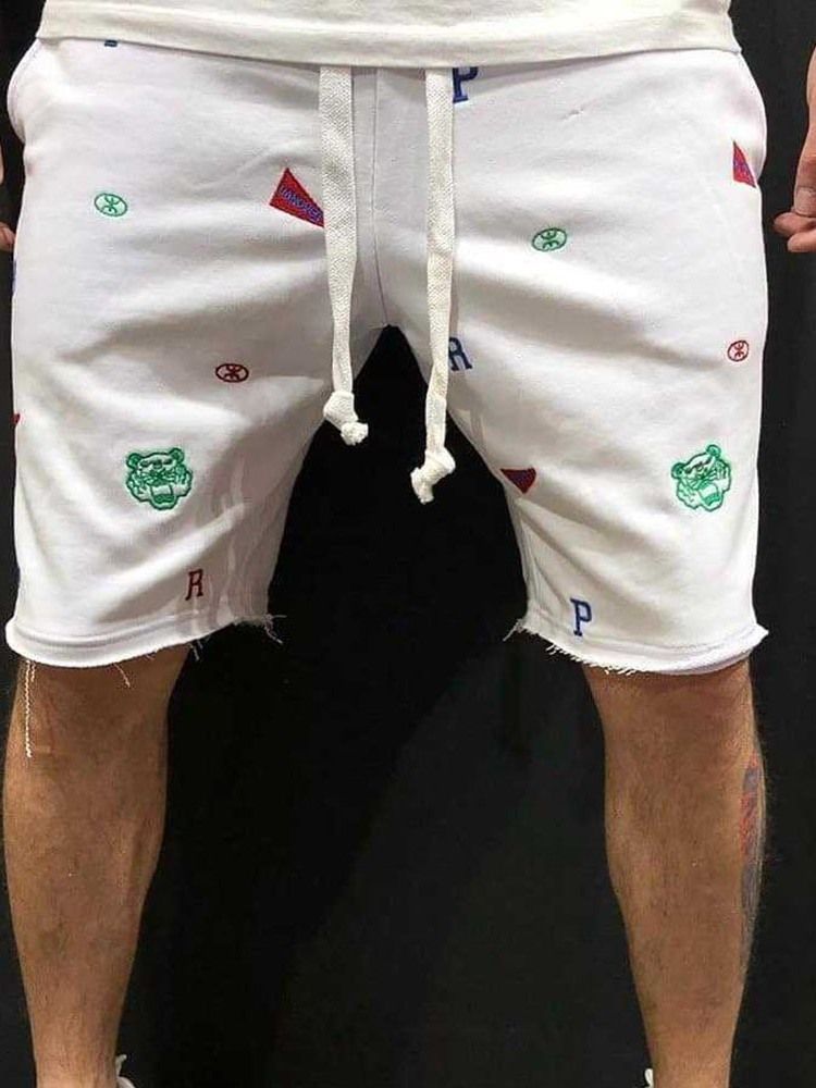 Calça Letter Tassel Fall Casual Masculino