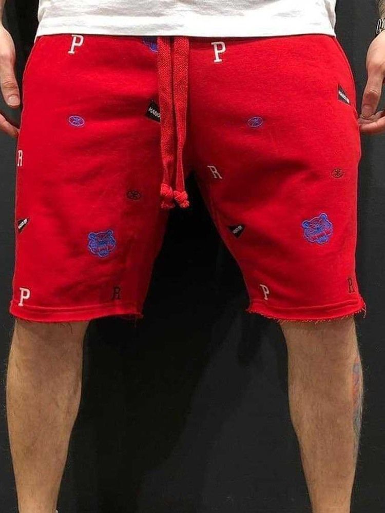 Calça Letter Tassel Fall Casual Masculino