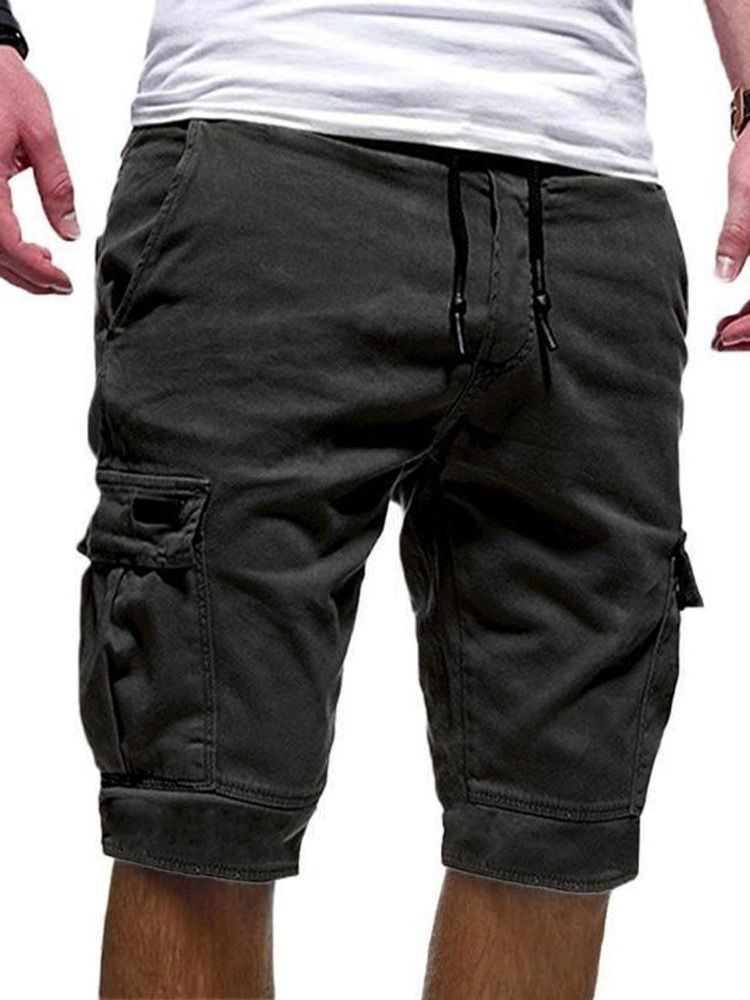 Calças Casuais Lisas Lisas Masculinas De Verão
