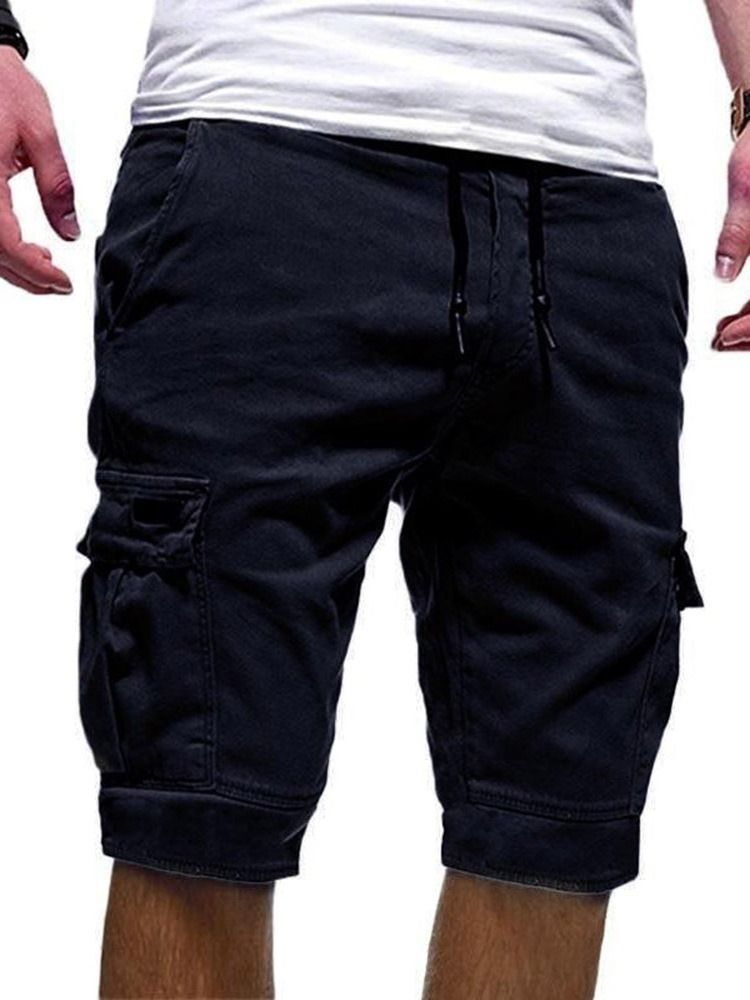 Calças Casuais Lisas Lisas Masculinas De Verão