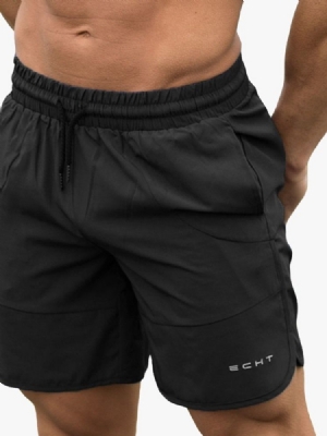 Calções Masculinos Estreitos De Bolso Casual Com Cordões Femininos