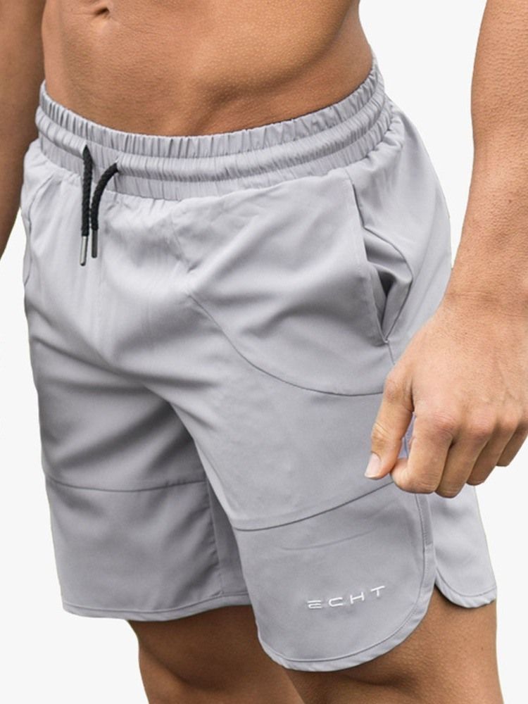 Calções Masculinos Estreitos De Bolso Casual Com Cordões Femininos