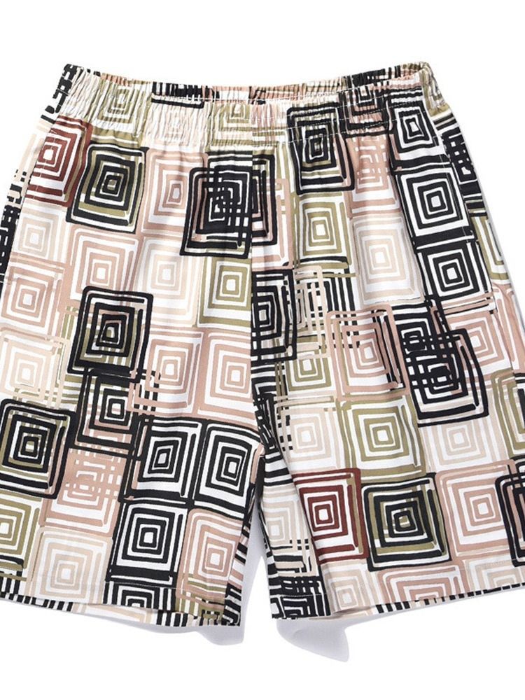 Imprimir Shorts De Praia Masculinos Geométricos
