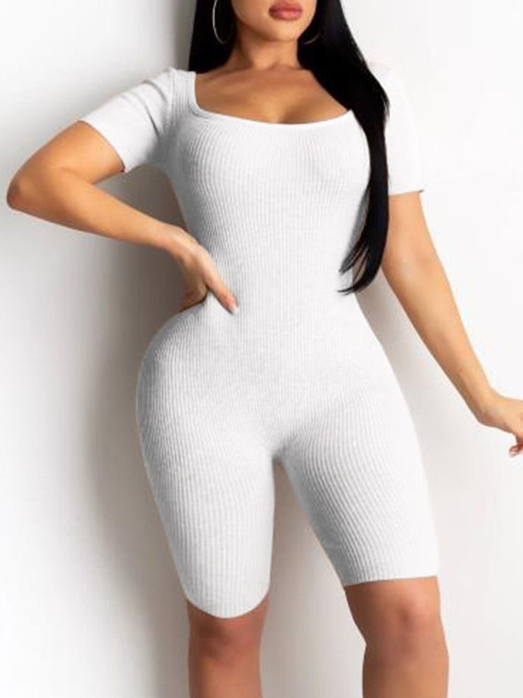 Macacão Feminino Na Altura Do Joelho Western Plain Skinny