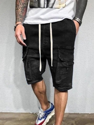 Shorts Casuais Masculinos Retos