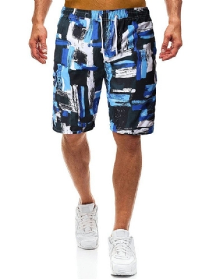 Shorts Casuais Retos De Renda Masculinos