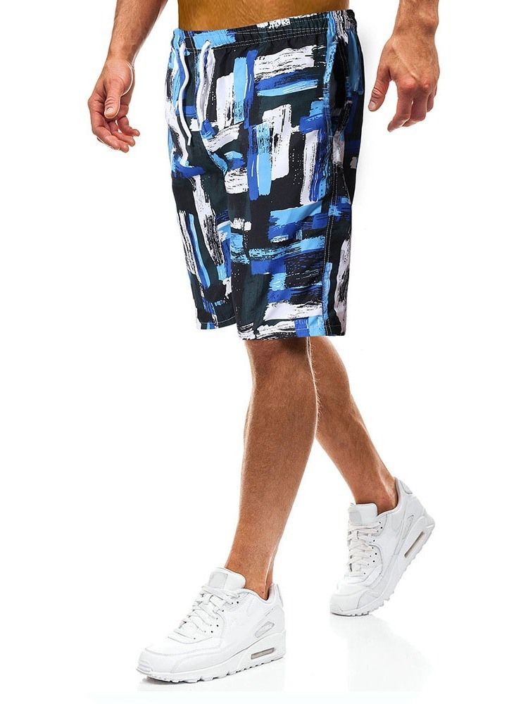 Shorts Casuais Retos De Renda Masculinos