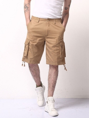Shorts De Cintura Baixa Casual Masculinos Com Bolso Liso Cintura Média