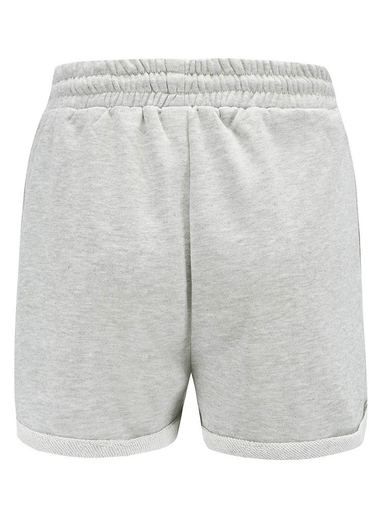Shorts Esportivos Femininos Lisos Com Cordões