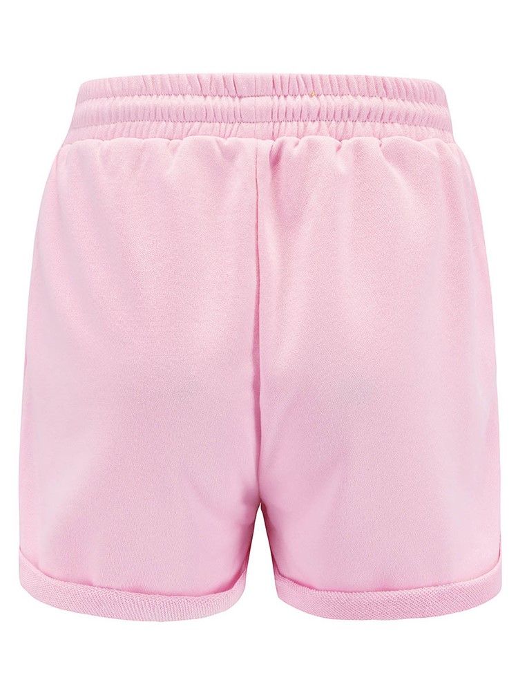 Shorts Esportivos Femininos Lisos Com Cordões
