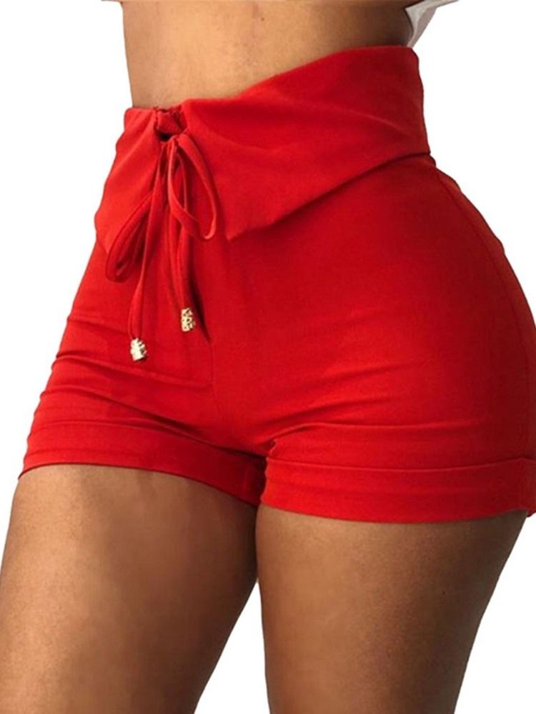 Shorts Femininos Com Cordões Simples E Magros
