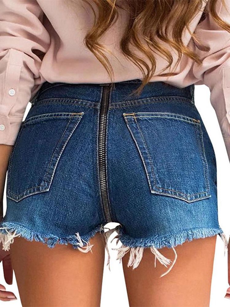 Shorts Femininos Jeans Rasgados Simples