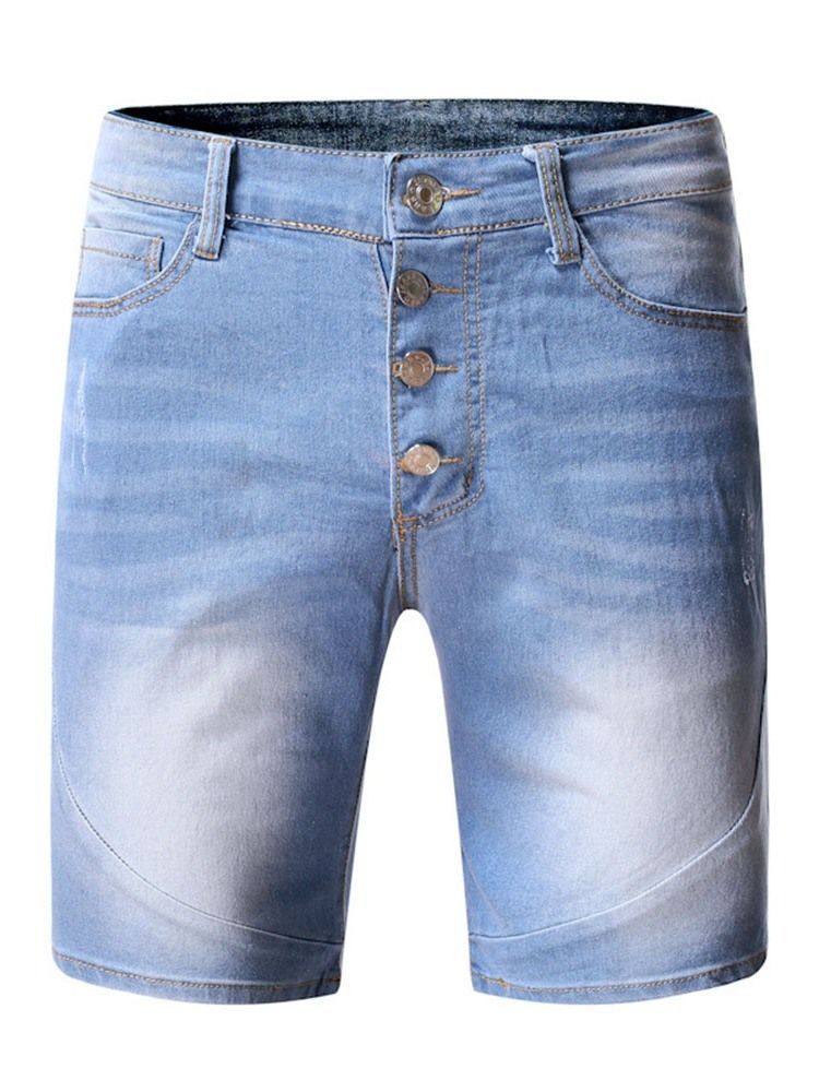 Shorts Masculinos De Cintura Fina Com Botão Fino