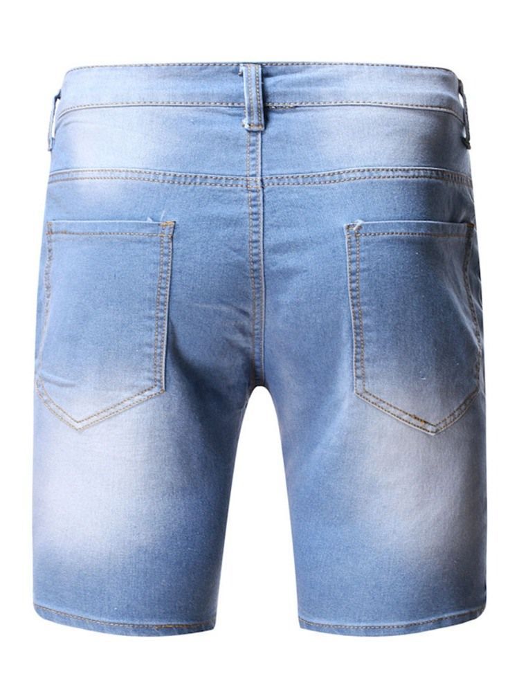 Shorts Masculinos De Cintura Fina Com Botão Fino