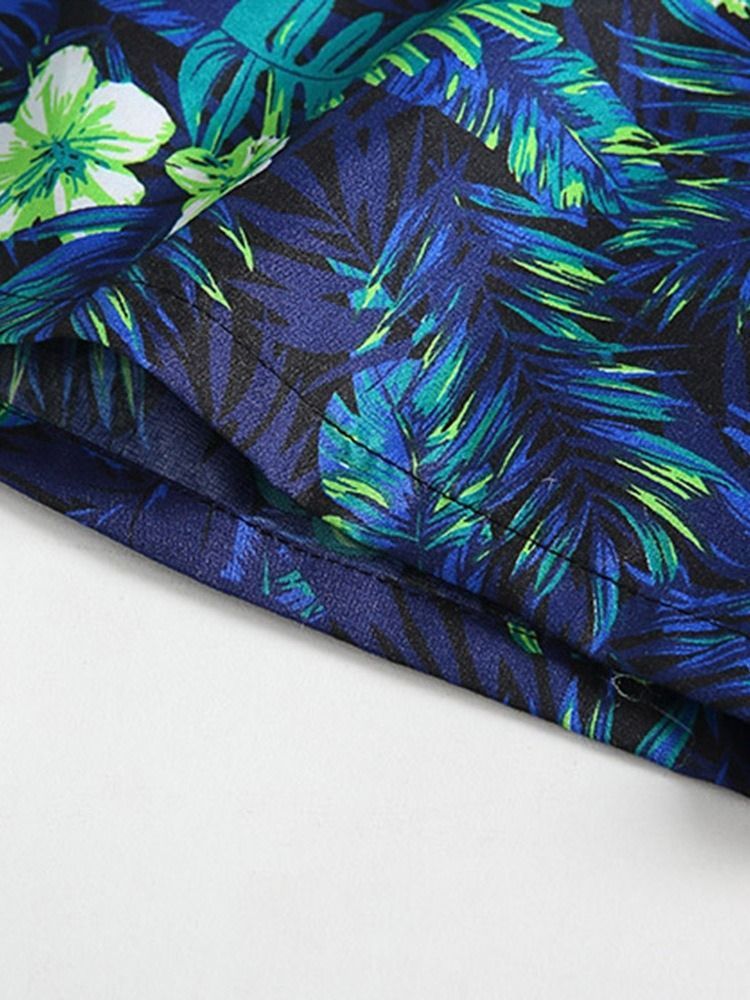Shorts Masculinos Com Estampa Reta Fina De Renda
