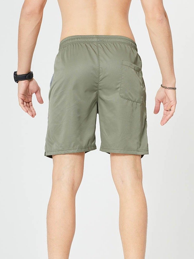 Shorts Masculinos Com Renda E Bolso Reto Casual