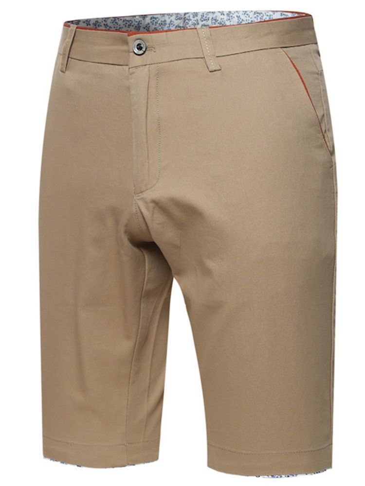 Shorts Simples Com Meia Perna Casual Masculino