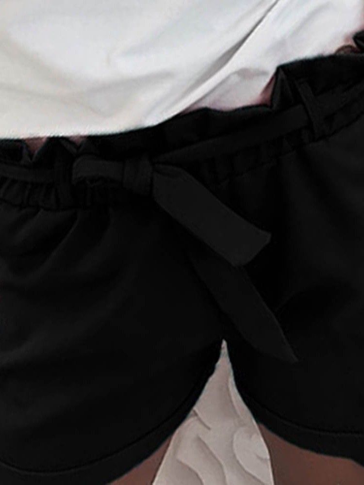Shorts Slim Falbala Feminino De Cintura Alta