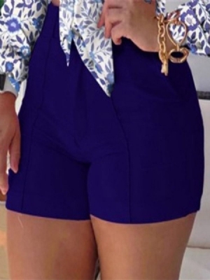 Shorts Slim Feminino Retalhos Simples Retalhos