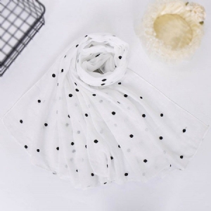 Lenço Feminino De Algodão Com Bolinhas