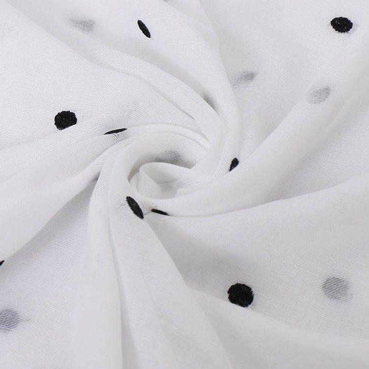 Lenço Feminino De Algodão Com Bolinhas