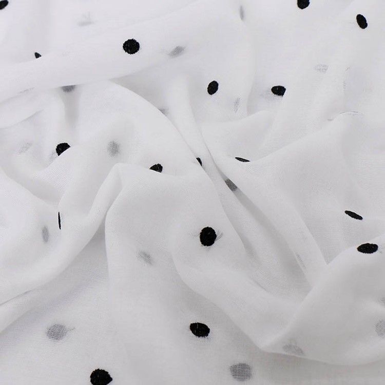 Lenço Feminino De Algodão Com Bolinhas