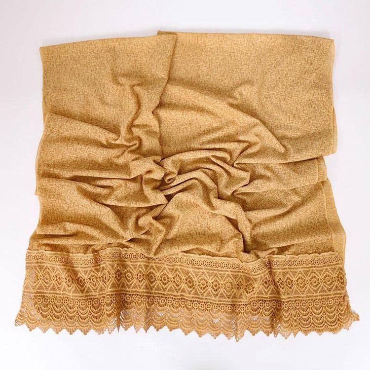 Lenço Feminino De Algodão Oco De Renda Lisa