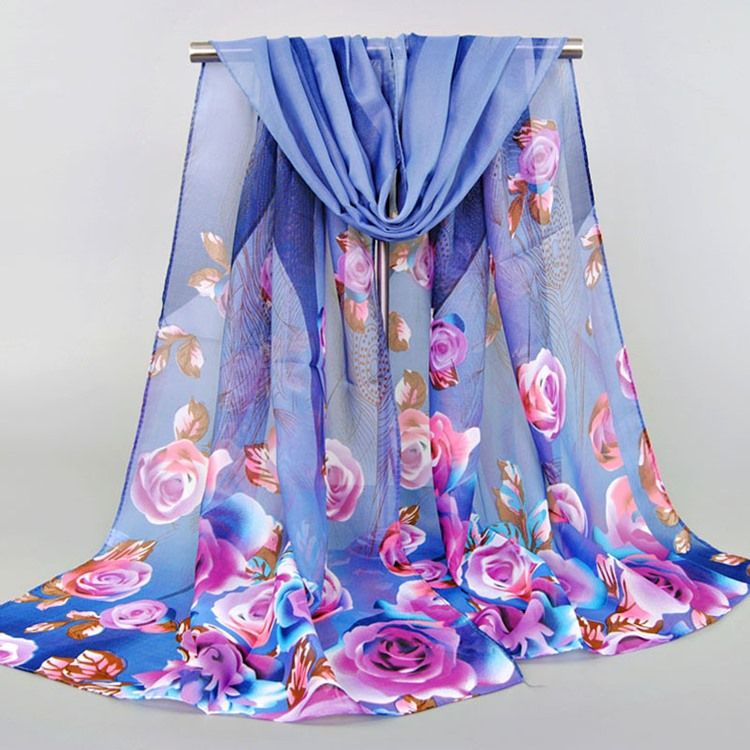 Lenço Feminino Com Estampa De Chiffon All Match
