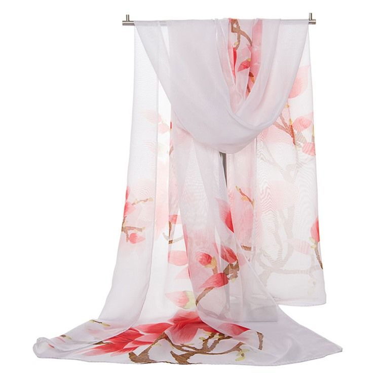 Lenço Feminino Com Estampa De Chiffon De Verão