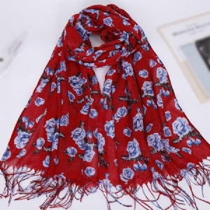Lenço Feminino Com Estampa Floral Vintage