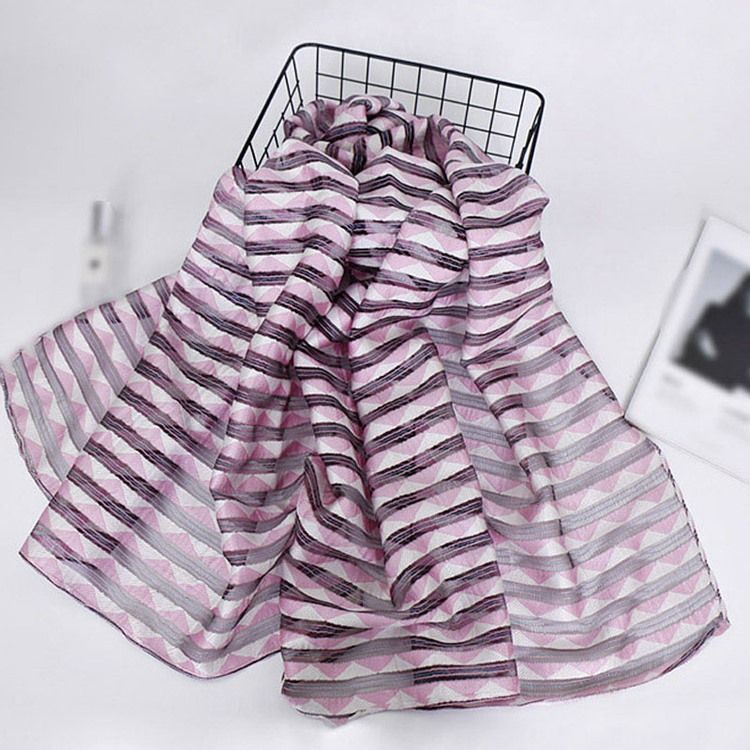 Lenço Feminino Feminino Com Estampa De Listra
