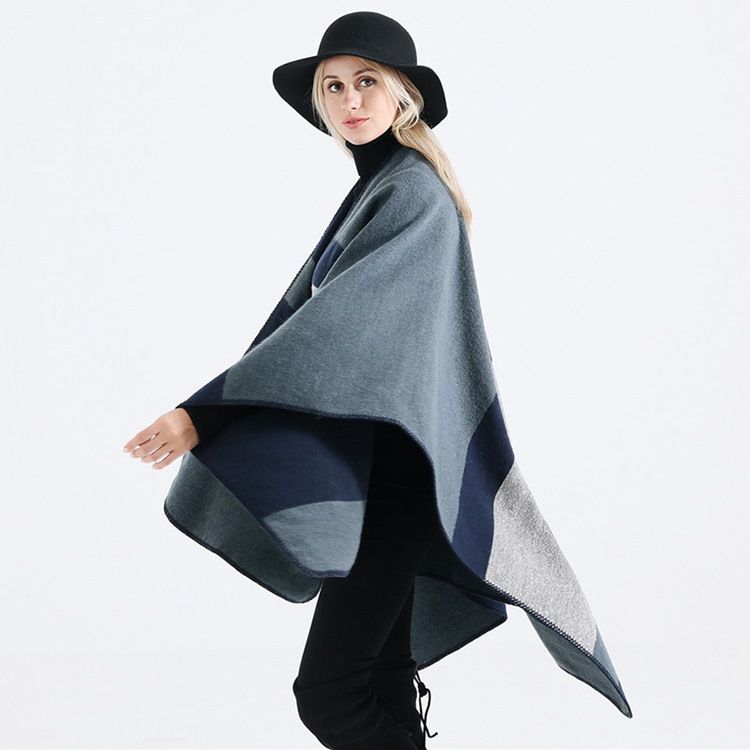 Lenço Feminino De Cor De Outono Em Bloco Xale